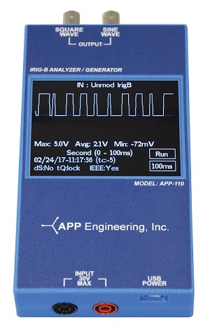 IRIG-B timing signal analyzer and IRIG-B time signal generator